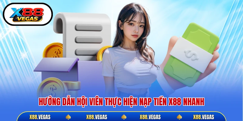 Hướng dẫn hội viên thực hiện nạp tiền X88 nhanh