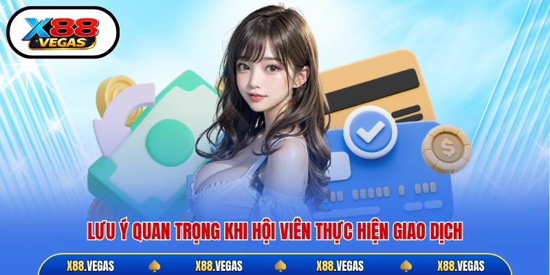 Lưu ý quan trọng khi hội viên thực hiện nạp tiền X88